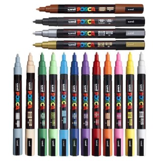 Posca Ανεξίτηλοι Μαρκαδόροι 0.9-1.3mm 16τμχ