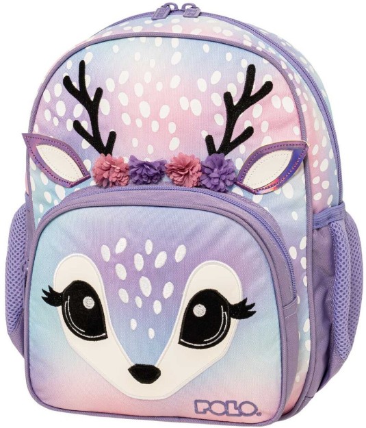 Polo Junior Bibi Σχολική Τσάντα Πλάτης Νηπιαγωγείου Dear με Θήκη για Παγούρι 10lt 9-07-078-8353 2025