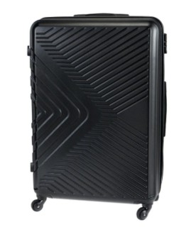 Polo Oslo Μεγάλη Βαλίτσα Ταξιδίου Σκληρή Μαύρη με 4 Ρόδες Ύψους 75εκ. 9-09-012-2000