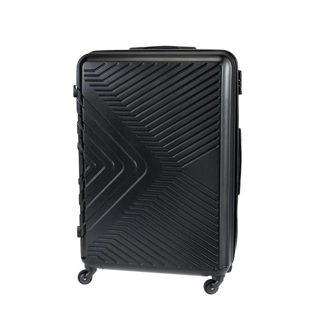 Polo Oslo Μεσαία Βαλίτσα Ταξιδίου Σκληρή Μαύρη με 4 Ρόδες Ύψους 65εκ. 9-09-011-2000