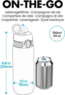 Ion8 I8RF750BLK Αθλητικό 750ml Μαύρο