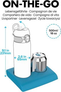 Ion8 Πλαστικό Παγούρι σε Πράσινο χρώμα I8RF500PTDINO 600ml