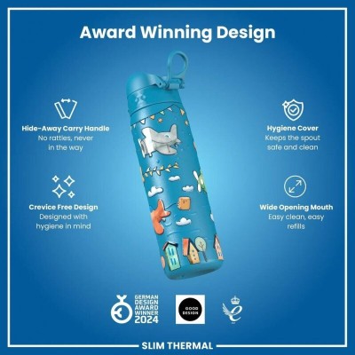 Ion8 Παιδικό Παγούρι Θερμός Ανοξείδωτο 500ml I8TS500PBPLANES