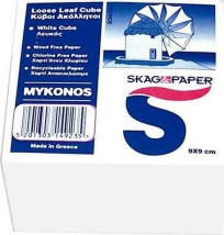 Skag Χαρτάκια Σημειώσεων σε Κύβο 700 Φύλλων Λευκά 9x9cm Mykonos 149235 149235