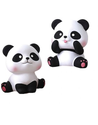 Δωρόσημο Κουμπαράς Πλαστικός Panda Άσπρο/Μαύρο 15241