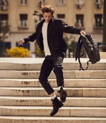 Polo Boston Υφασμάτινο Σακίδιο Πλάτης Αδιάβροχο Μαύρο 9-02-003-2000