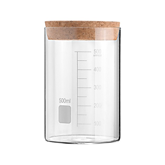 ESTIA ΔΟΧΕΙΟ ΑΠΟΘΗΚΕΥΣΗΣ ΓΥΑΛΙΝΟ 500ml ΜΕ ΚΑΠΑΚΙ ΦΕΛΛΟΥ