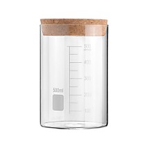 ESTIA ΔΟΧΕΙΟ ΑΠΟΘΗΚΕΥΣΗΣ ΓΥΑΛΙΝΟ 500ml ΜΕ ΚΑΠΑΚΙ ΦΕΛΛΟΥ