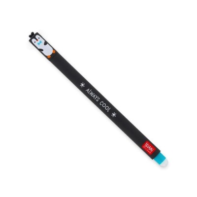 Legami Milano Penguin Στυλό Gel Μαύρο με Τιρκουάζ Μελάνι Erasable EP0033