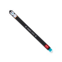 Legami Milano Penguin Στυλό Gel Μαύρο με Τιρκουάζ Μελάνι Erasable EP0070