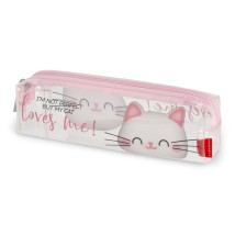 Legami Milano Κασετίνα Σιλικόνης Βαρελάκι με 1 Θήκη Ροζ ''Meow'' PC0026