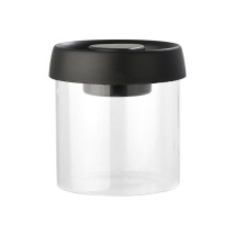 ESTIA ΔΟΧΕΙΟ ΑΠΟΘΗΚΕΥΣΗΣ ΚΕΝΟΥ ΑΕΡΟΣ ΓΥΑΛΙΝΟ 450ml ΜΕ ΚΑΠΑΚΙ ΜΑΥΡΟ