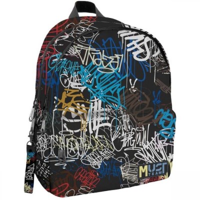 Must Σχολική Τσάντα Πλάτης Γυμνασίου - Λυκείου Inspiration Graffiti 25lt 000585803