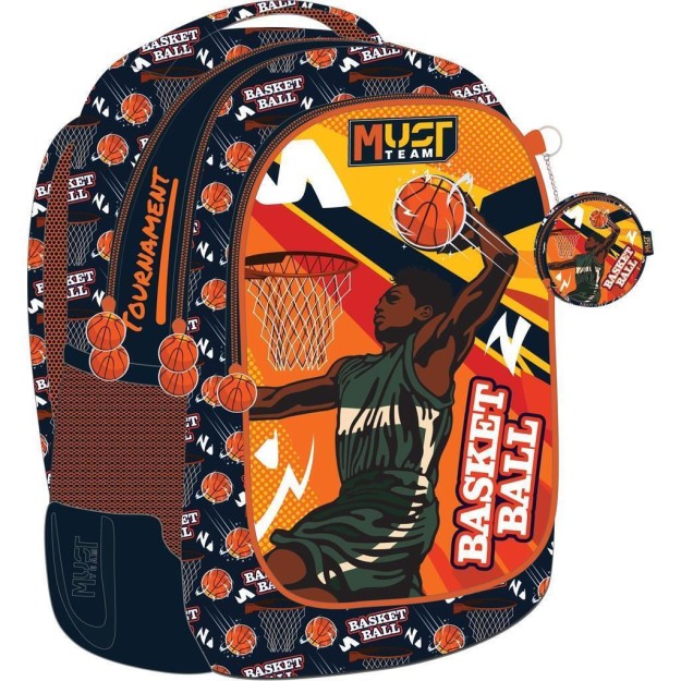 Τσαντα Πλατης Must Team 32χ18χ43 3θηκες Basketball Tournament