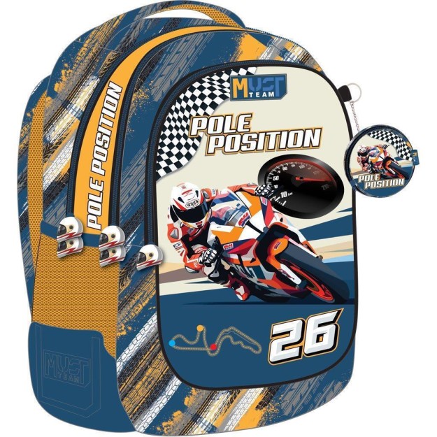 Must Σχολική Τσάντα Πλάτης Δημοτικού Πολύχρωμη 25lt