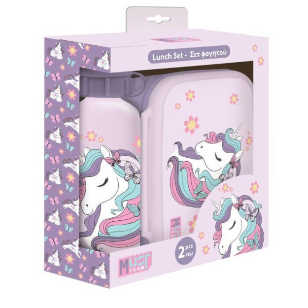Must Πλαστικό Παιδικό Σετ Φαγητού Μονόκεροι 0.8lt 000586459