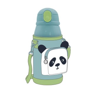 Παγουρι Ανοξειδωτο Θερμος 500ml Θηκη & Καλαμακι 21,5χ8,5εκ Ζωακια Must Team