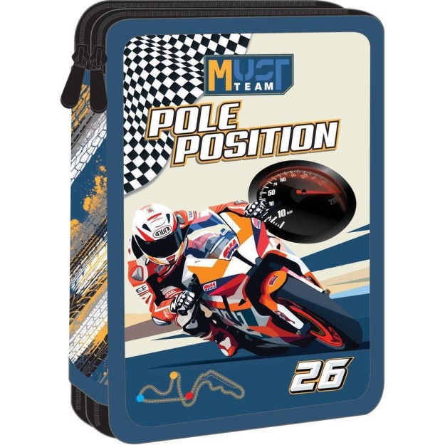 Διακάκης Must Κασετίνα Διπλή Γεμάτη ''Pole Position'' 15x5x21 000586733