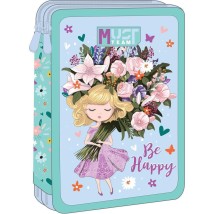 Διακάκης Must Κασετίνα Διπλή Γεμάτη ''Be Happy'' 15x5x21 000586724