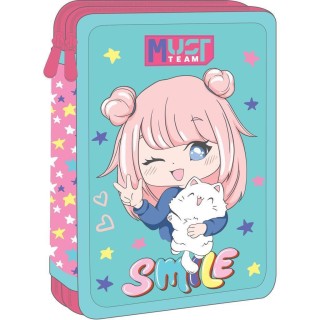 Κασετινα Διπλη Γεματη Must Team 15x5x21 Smile