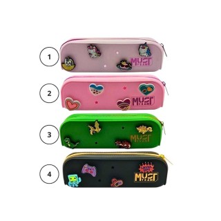 Must Κασετίνα από Σιλικόνη Βαρελάκι με 1 Θήκη (Διάφορα Σχέδια/Χρώματα) 000586139