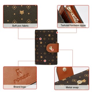 Foxer 230046F Μικρό Δερμάτινο Γυναικείο Πορτοφόλι Καφέ 230046F