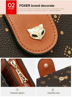 Foxer 230046F Μικρό Δερμάτινο Γυναικείο Πορτοφόλι Καφέ 230046F