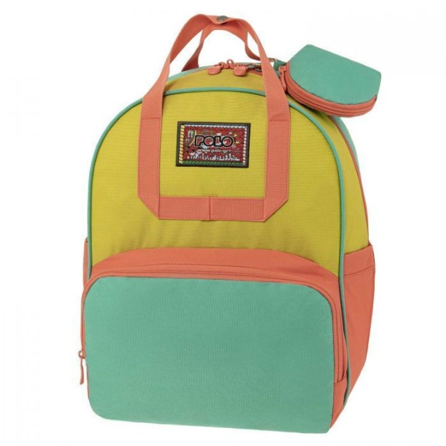 Polo Vintage Σχολική Τσάντα Πλάτης Νηπιαγωγείου Πράσινη 9-07-080-7068