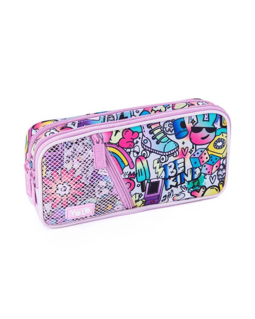 Κασετινα 3 Θηκες Graffiti Pink Yolo 90110