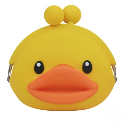 Παπάκι Παιδικό Πορτοφόλι Κερμάτων με Clasp για Κορίτσι Κίτρινο 20105