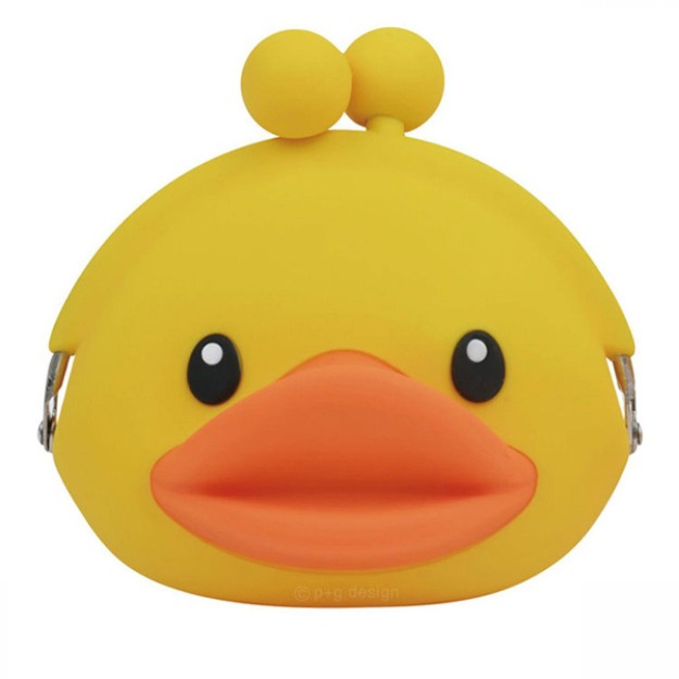 Παπάκι Παιδικό Πορτοφόλι Κερμάτων με Clasp για Κορίτσι Κίτρινο 20105