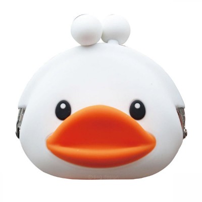 Παπάκι Παιδικό Πορτοφόλι Κερμάτων με Clasp για Κορίτσι Λευκό 20104