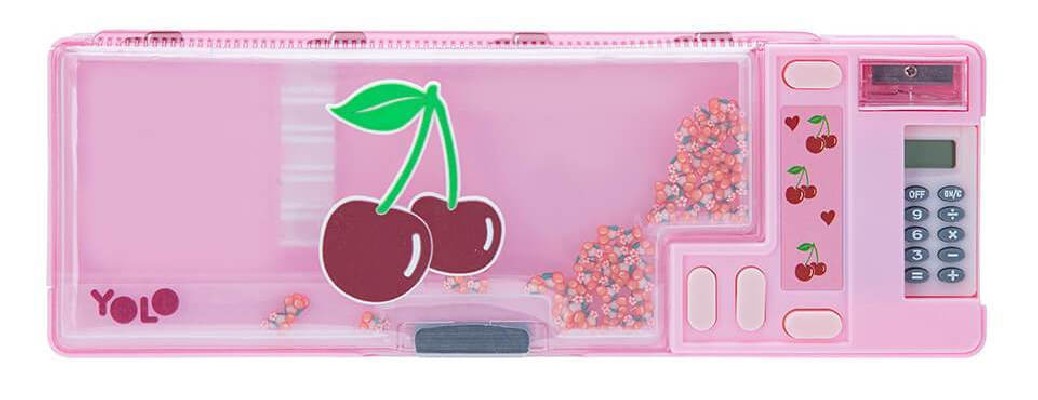 Yolo Κασετίνα Βαρελάκι με 1 Θήκη Μπορντό 11307