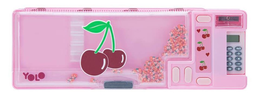 Yolo Κασετίνα Βαρελάκι με 1 Θήκη Μπορντό 11307