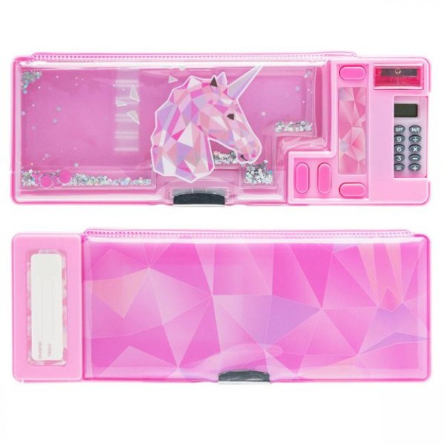 Παιδική Ρετρό Plus Water Κασετίνα Κομπιουτεράκι Sparkling Unicorn 26x9x3cm Yolo