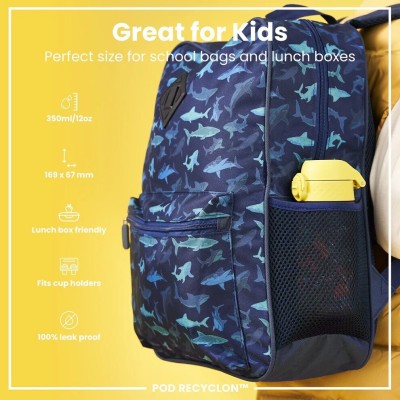 Ion8 Παιδικό Παγούρι Πλαστικό Non Spill Κίτρινο 350ml I8RF350PYLION Λιοντάρι