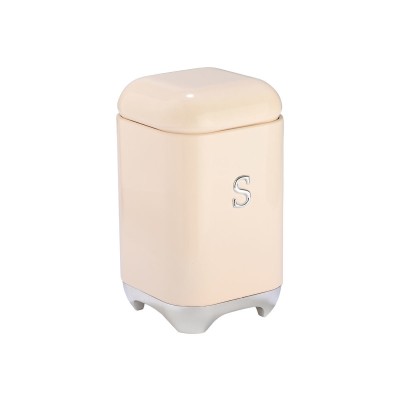 ESTIA ΔΟΧΕΙΟ ΓΙΑ ΖΑΧΑΡΗ EPOQUE ΜΕΤΑΛΛΙΚΟ 11x18.8cm ΚΡΕΜ