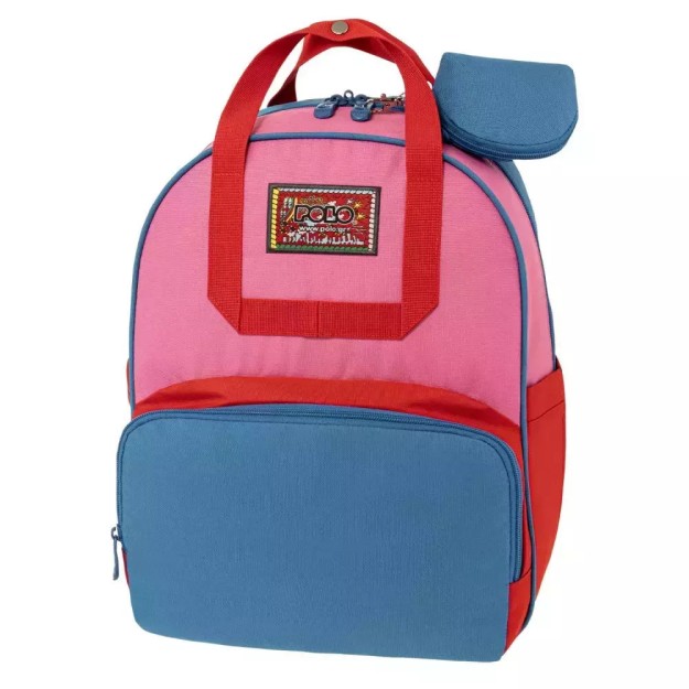 Polo Vintage Σχολική Τσάντα Πλάτης Νηπιαγωγείου Ροζ 9-07-080-4052