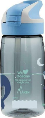 Laken Παιδικό Παγούρι Πλαστικό με Καλαμάκι Ασημί 450ml GTNSB