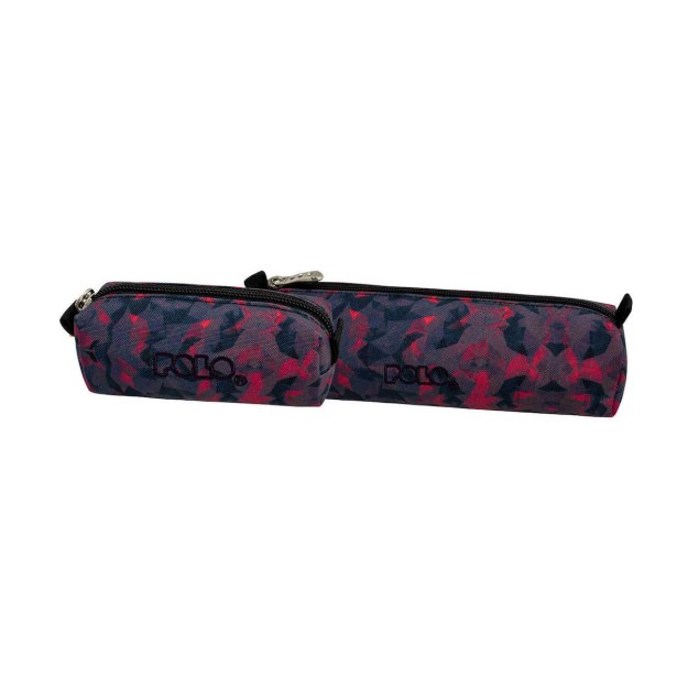 Polo Original Wallet Κασετίνα Βαρελάκι με 1 Θήκη Γκρι/Κόκκινο 9-37-006-8337