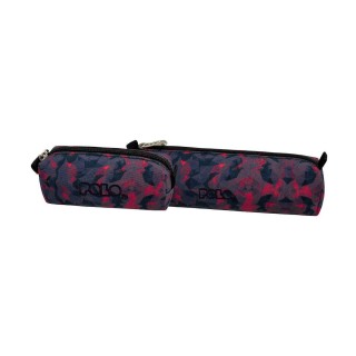 Polo Original Wallet Κασετίνα Βαρελάκι με 1 Θήκη Γκρι/Κόκκινο 9-37-006-8337
