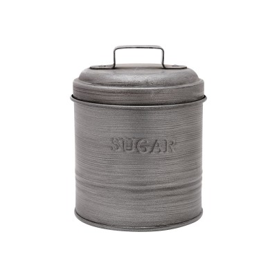 ESTIA ΔΟΧΕΙΟ ΖΑΧΑΡΗΣ ΜΕΤΑΛΛΙΚΟ 11x11x14cm ΜΕ ΑΕΡΟΣΤΕΓΕΣ ΚΑΠΑΚΙ