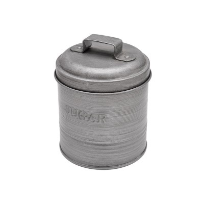 ESTIA ΔΟΧΕΙΟ ΖΑΧΑΡΗΣ ΜΕΤΑΛΛΙΚΟ 11x11x14cm ΜΕ ΑΕΡΟΣΤΕΓΕΣ ΚΑΠΑΚΙ