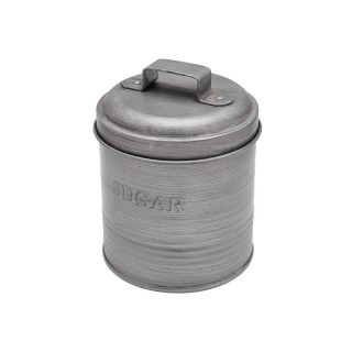 ESTIA ΔΟΧΕΙΟ ΖΑΧΑΡΗΣ ΜΕΤΑΛΛΙΚΟ 11x11x14cm ΜΕ ΑΕΡΟΣΤΕΓΕΣ ΚΑΠΑΚΙ