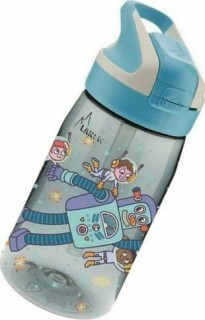 Laken Παιδικό Παγούρι Πλαστικό με Καλαμάκι Μπλε 450ml LTNSSP