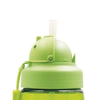 Παιδικό Παγούρι Πλαστικό με Καλαμάκι Πράσινο 450ml