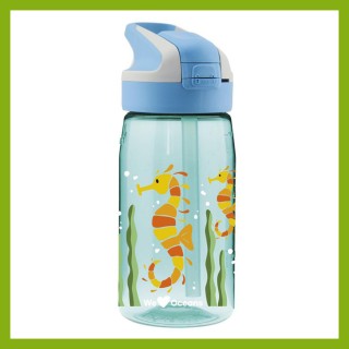 Laken Παιδικό Παγούρι Πλαστικό με Καλαμάκι Γαλάζιο 450ml GTNSC