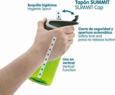 Laken Παιδικό Παγούρι Πλαστικό με Καλαμάκι Γαλάζιο 450ml GTNSC