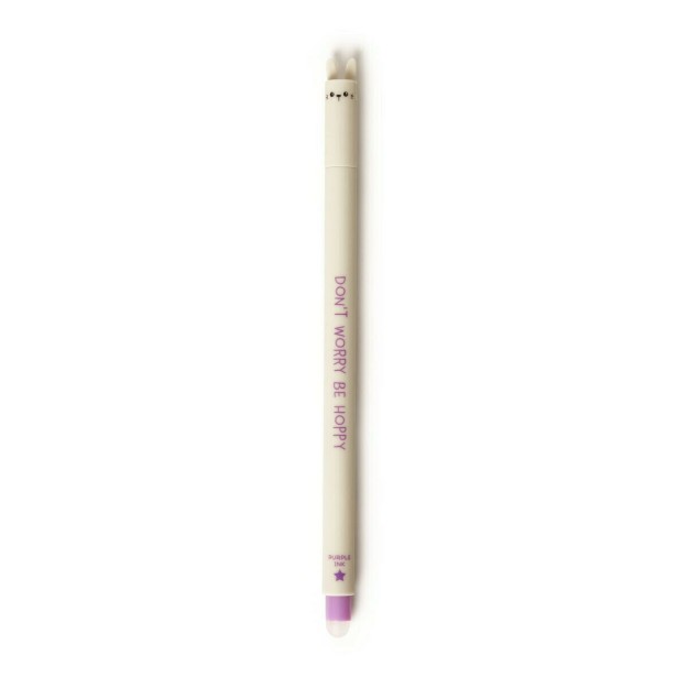 Legami Milano Bunny Στυλό Gel 0.7mm Μπεζ με Μωβ Μελάνι Erasable EP0011