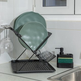 ESTIA ΔΟΧΕΙΟ ΥΓΡΟΥ ΠΙΑΤΩΝ ΜΕ ΘΗΚΕΣ ΓΙΑ ΒΟΥΡΤΣΑ & ΣΦΟΥΓΓΑΡΙ ΜΑΥΡΟ